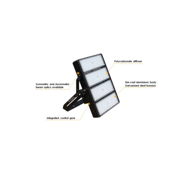 Austin LED Floodlight - 400w - Detailed highlights