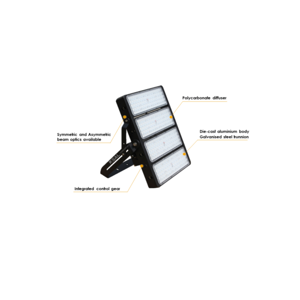Austin LED Floodlight - 400w - Detailed highlights