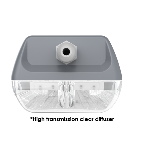 Grandlux Commercial LED vandal proof - Side View Clear Diffuser - SAL Commercial