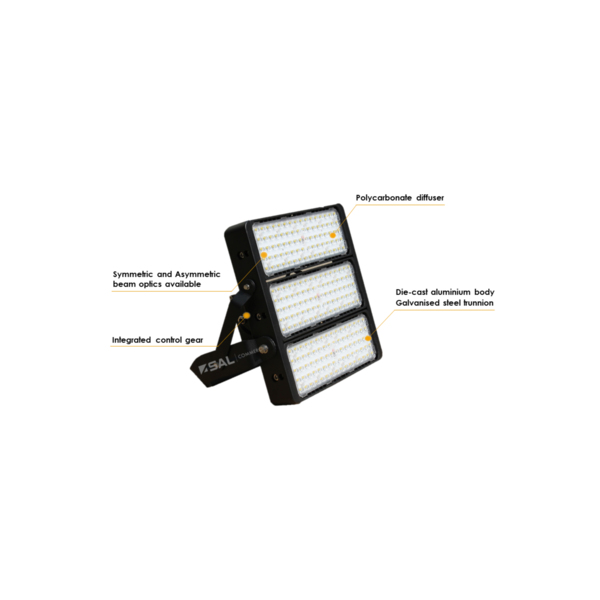 Austin LED Commercial Floodlight - 300w - Detailed highlights